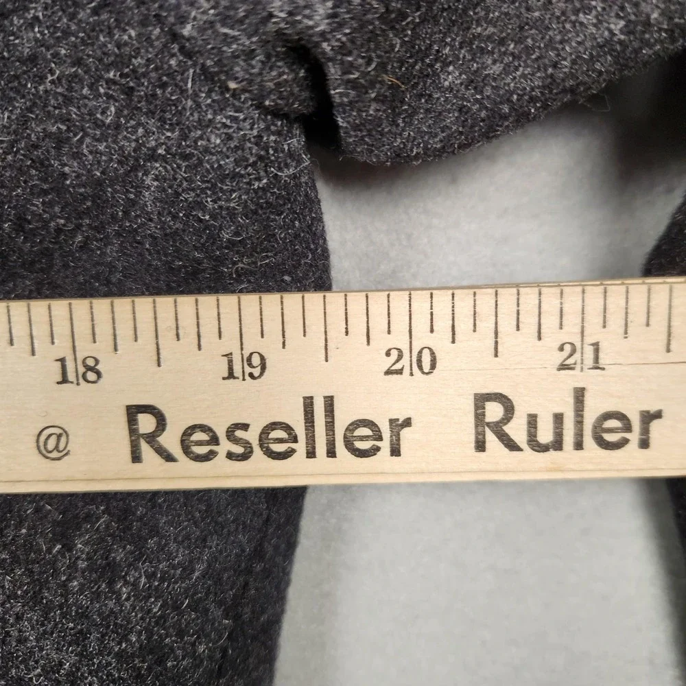 St John's Bay Coat Womens Medium Gray Wool Cashmere Hooded Zip‎ Parka Winter